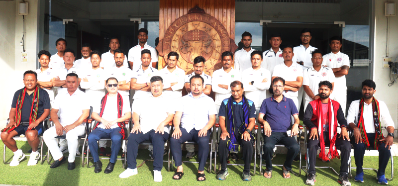 The North-East Zone squad along with the support staff and officials. (Photo Courtesy: Nagaland Cricket Association)